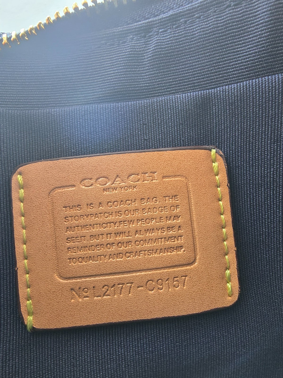 COACH Denim Signature Small Shoulder Bag